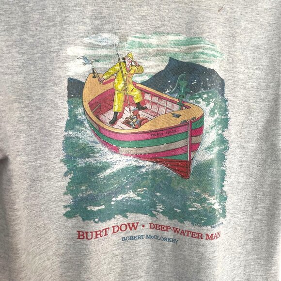 Liberty Graphics Maine Books T Shirt Large L Double Sided Miss Rumphius Burt Dow - Picture 4 of 9